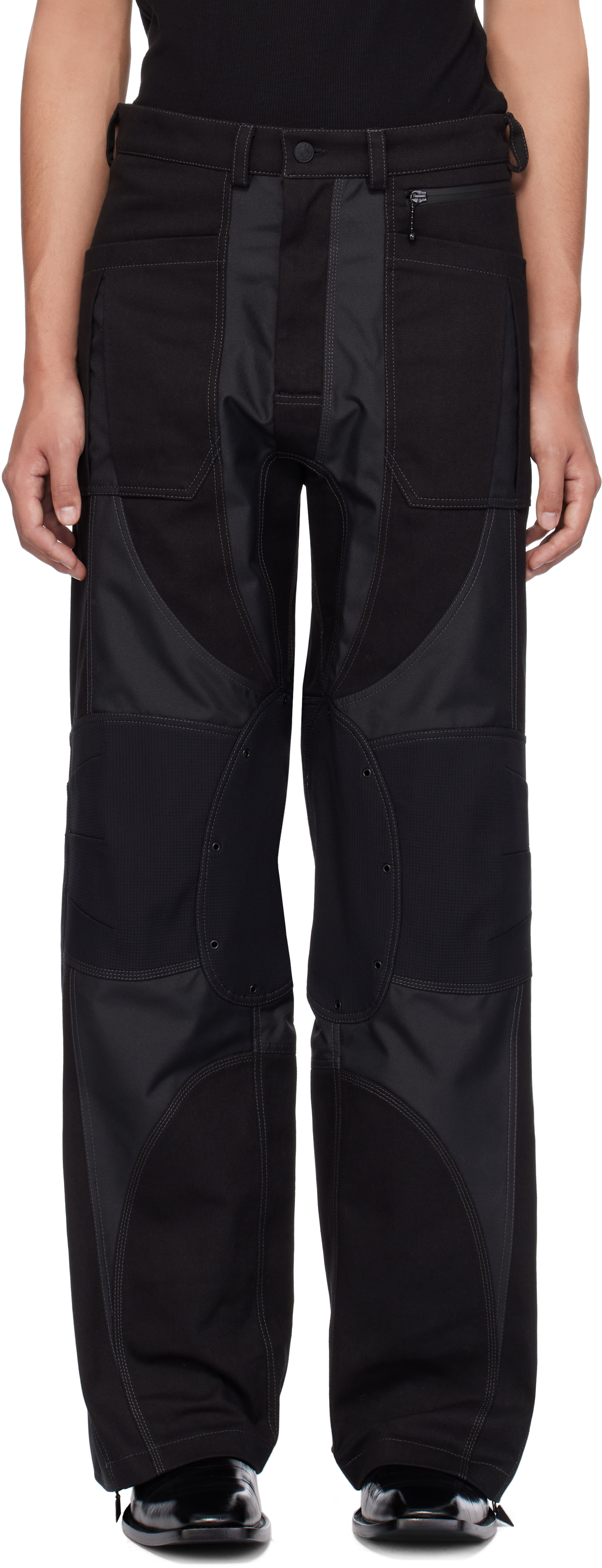 Black Technical Fabric Trousers