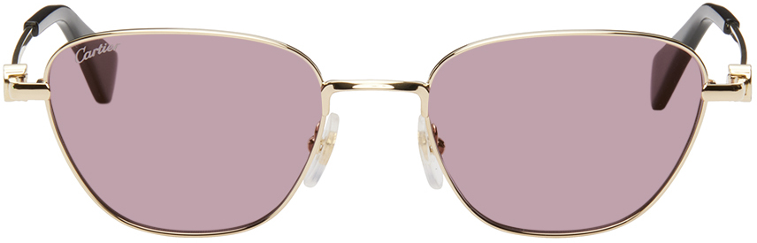 Gold 'Classic C de Cartier' Sunglasses