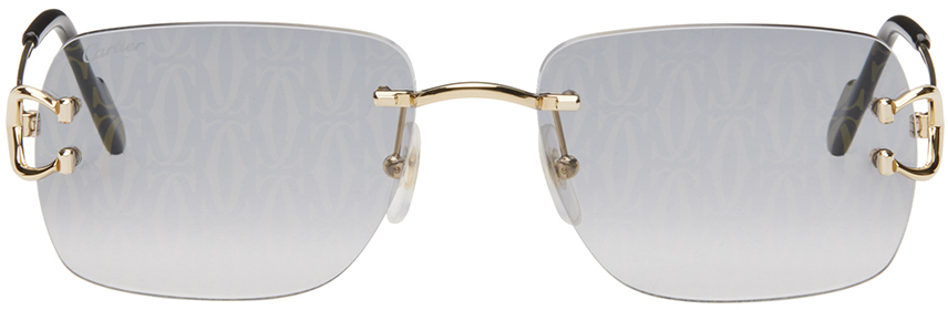 Gold 'Classic C de Cartier' Sunglasses