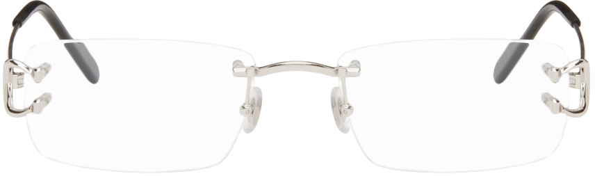 Silver Rectangular Glasses