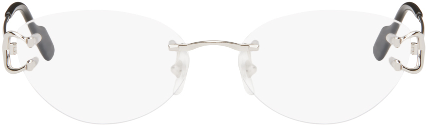 Cartier: Silver Oval Glasses 