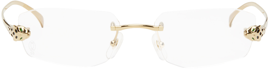 Gold 'Panthère de Cartier' Glasses