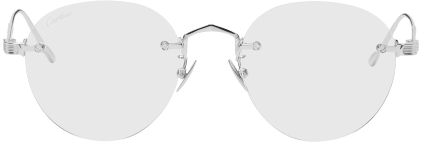 Silver 'Signature C de Cartier' Sunglasses