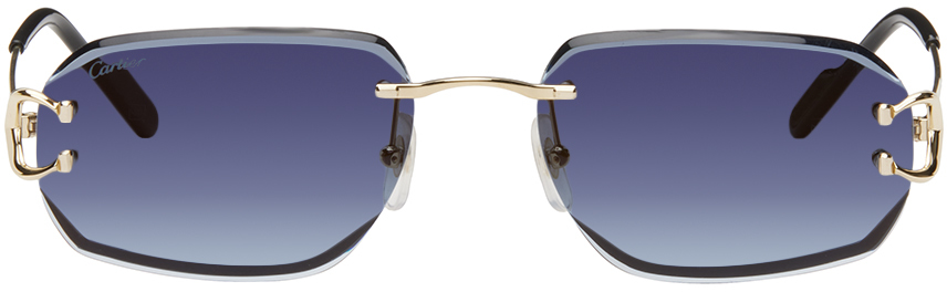 Gold 'Classic C de Cartier' Sunglasses
