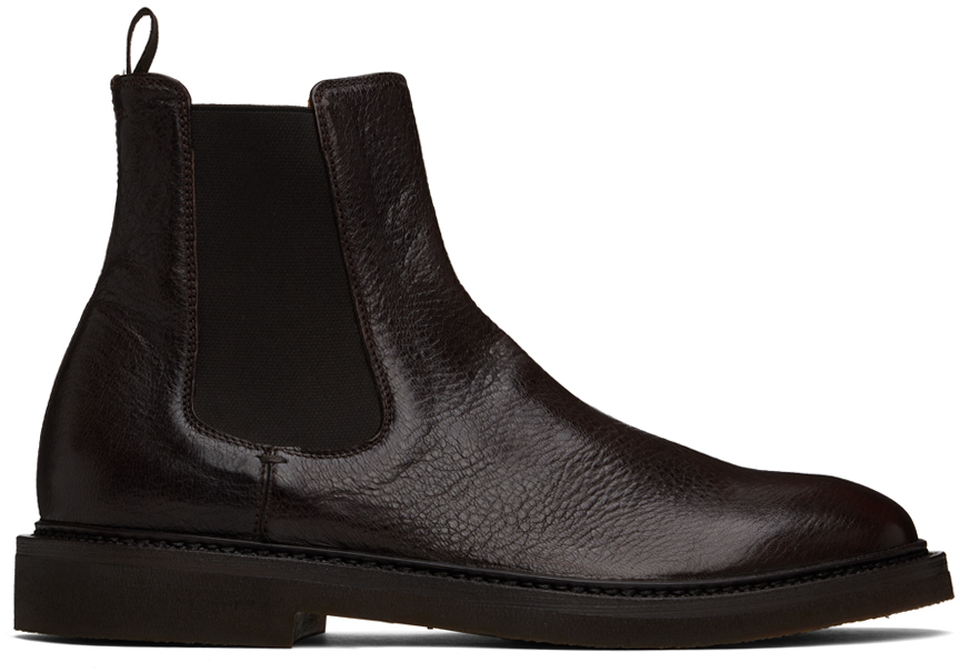 Officine Creative: Brown Hopkins Flexi 204 Chelsea Boots | SSENSE