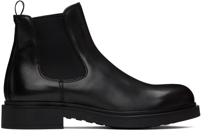 Shop Officine Creative Black Engineer 006 Chelsea Boots In Nero