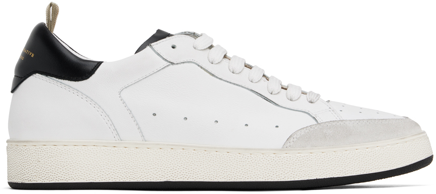 Shop Officine Creative White & Black 'the Answer 001' Sneakers In Bianco/nero