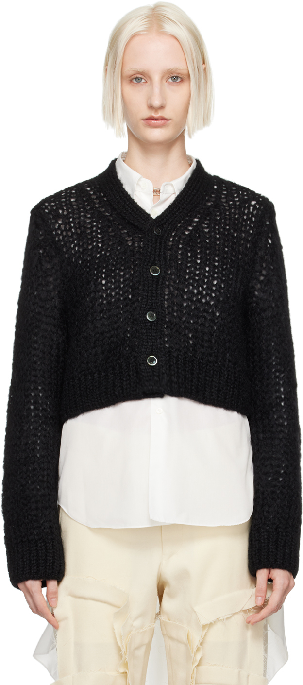 Black Mohair Cardigan