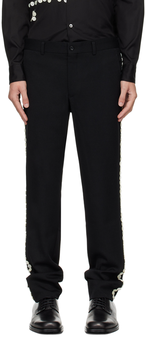 Black Button Trousers