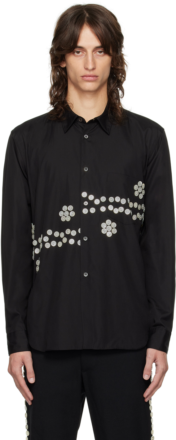 Shop Comme Des Garçons Homme Deux Black Button Shirt