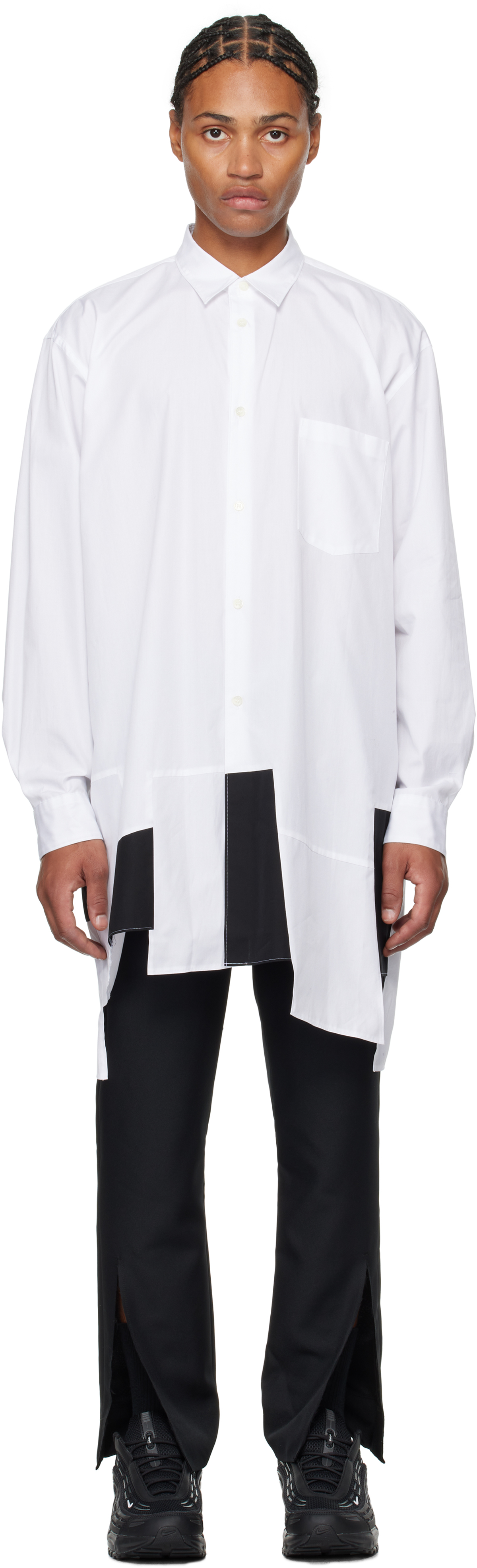 White Cotton Broad Shirt