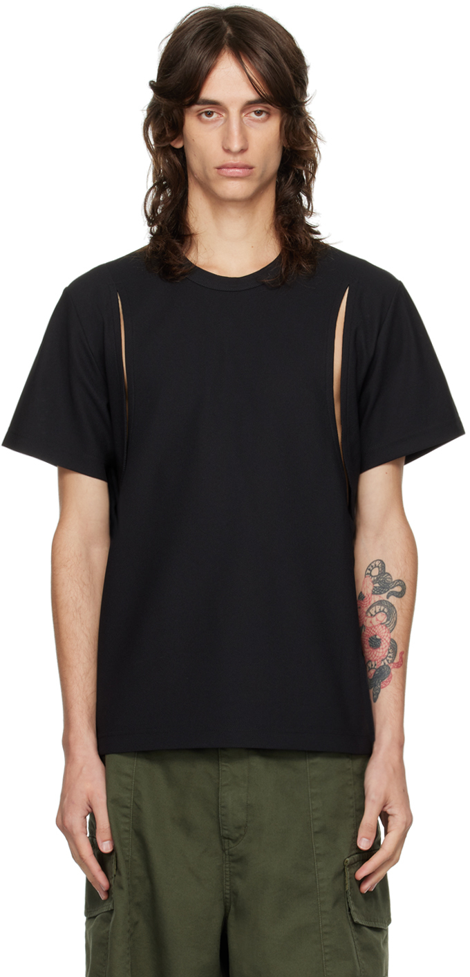 Black Slit T-Shirt