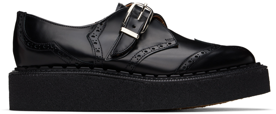 Shop Comme Des Garçons Homme Deux Black George Cox Edition Brogue Monkstraps