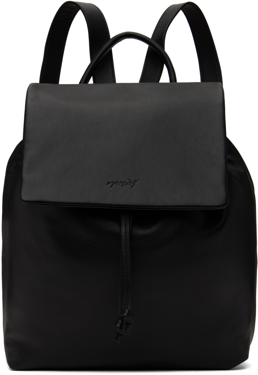 Marsèll Black Pattina Backpack