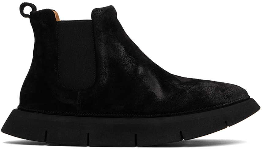 Shop Marsèll Black Intagliata Beatle Boots In 666 Black