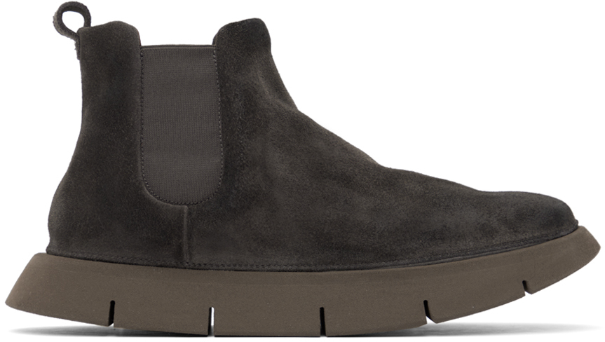 Shop Marsèll Gray Intagliata Beatle Chelsea Boots In 612 Mortar