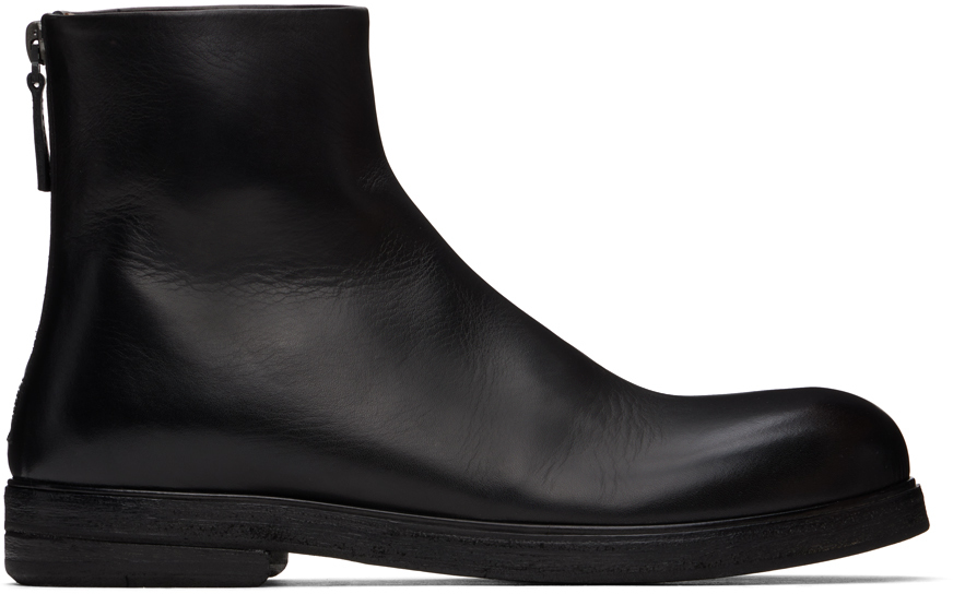 Shop Marsèll Black Zucca Zeppa Ankle Boots In 666 Black