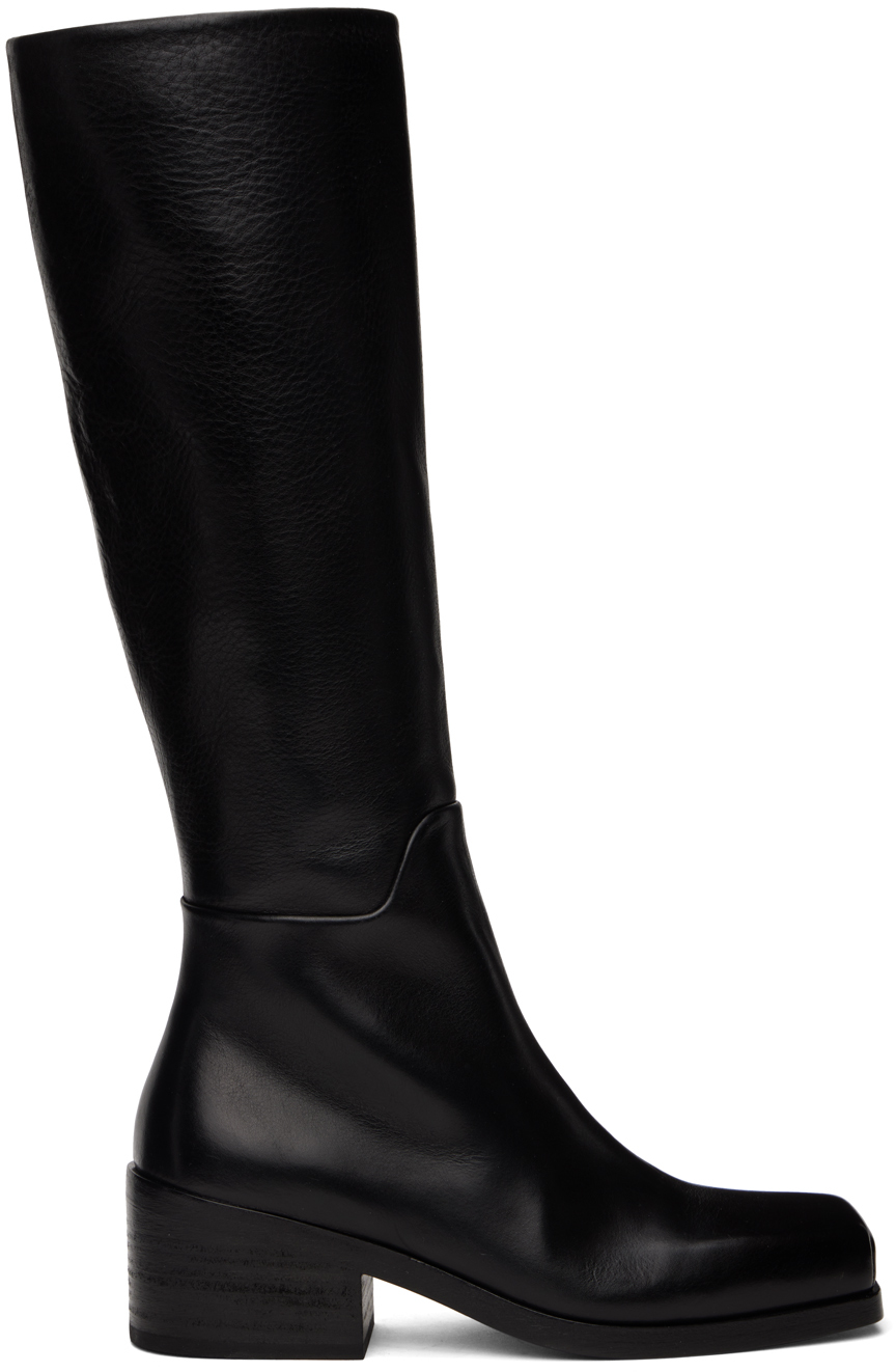 Shop Marsèll Black Cassello Tall Boots In 666 Black