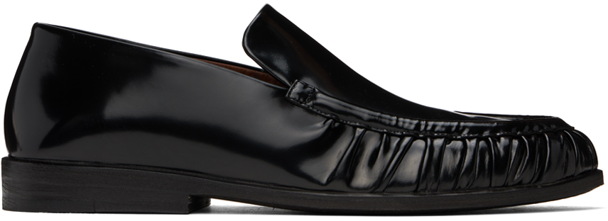 Shop Marsèll Black Mocassino Loafers In 666 Black