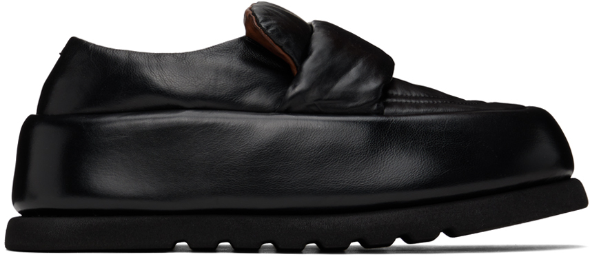 Shop Marsèll Black Bombo Loafers In 666 Black