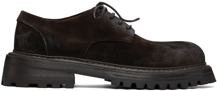 Shop Marsèll Brown Carrucola Derbys In Dark Brown