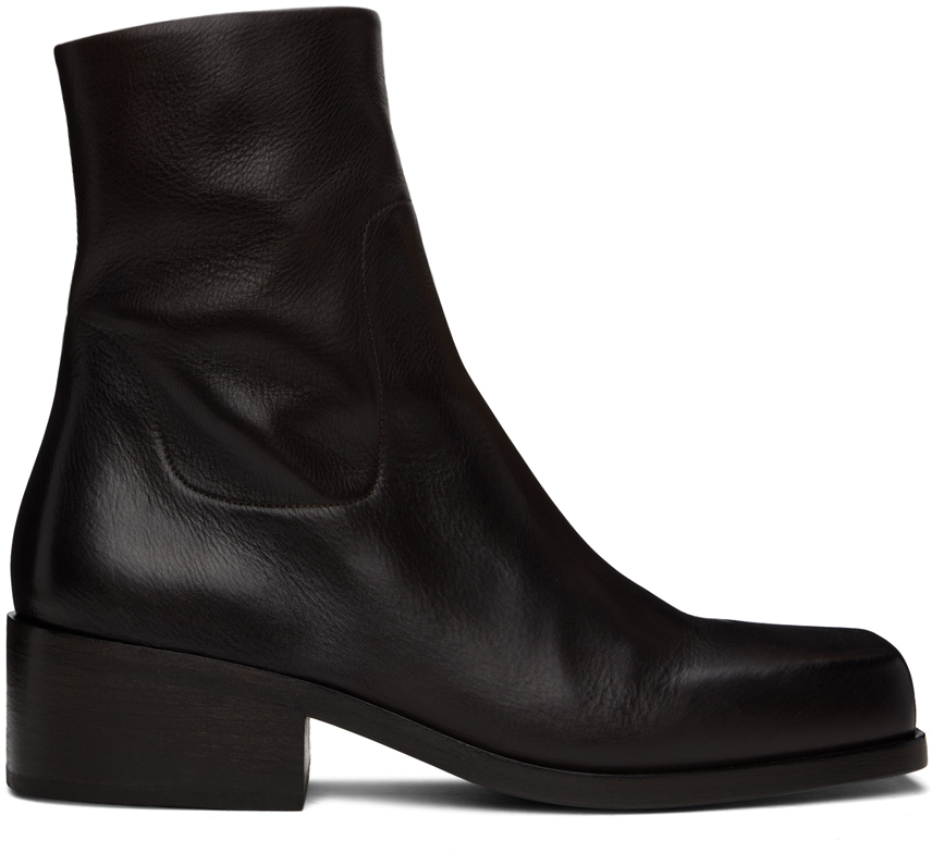 Shop Marsèll Brown Cassello Boots In Dark Brown