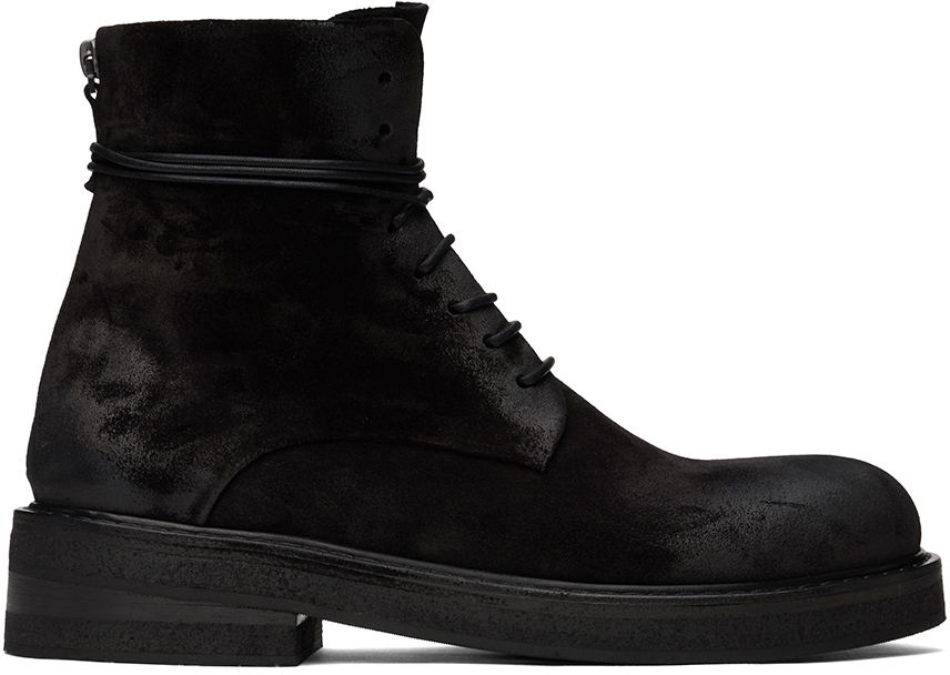 Marsèll Black Parrucca Lace Up Ankle Boots