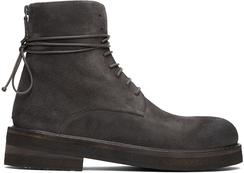 Shop Marsèll Gray Parrucca Ankle Boots In Mortar