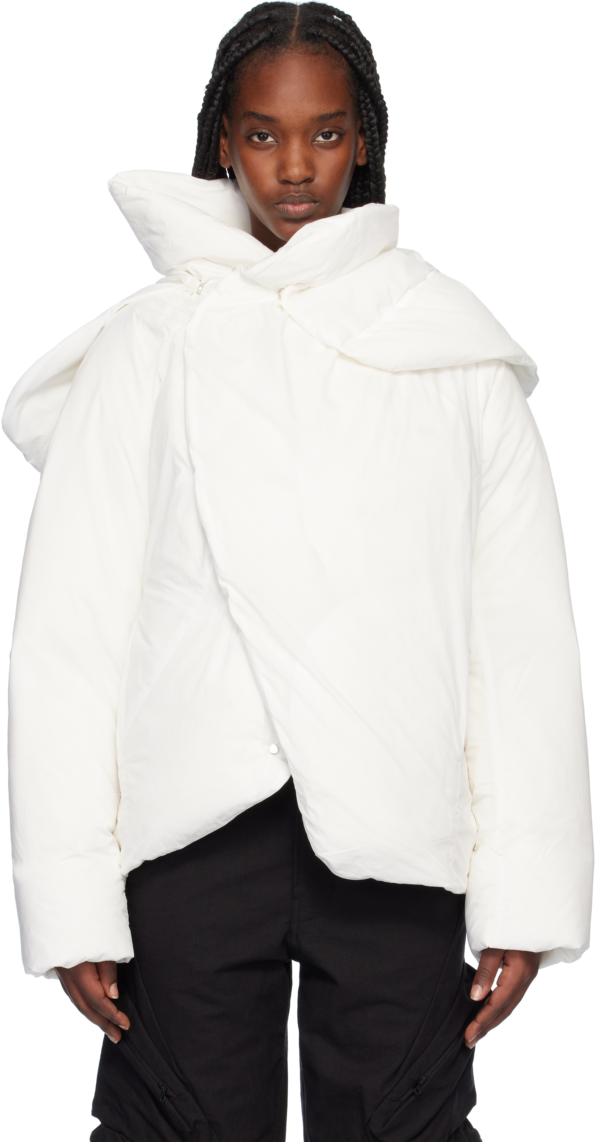 POST ARCHIVE FACTION (PAF) White 7.0 Center Down Jacket