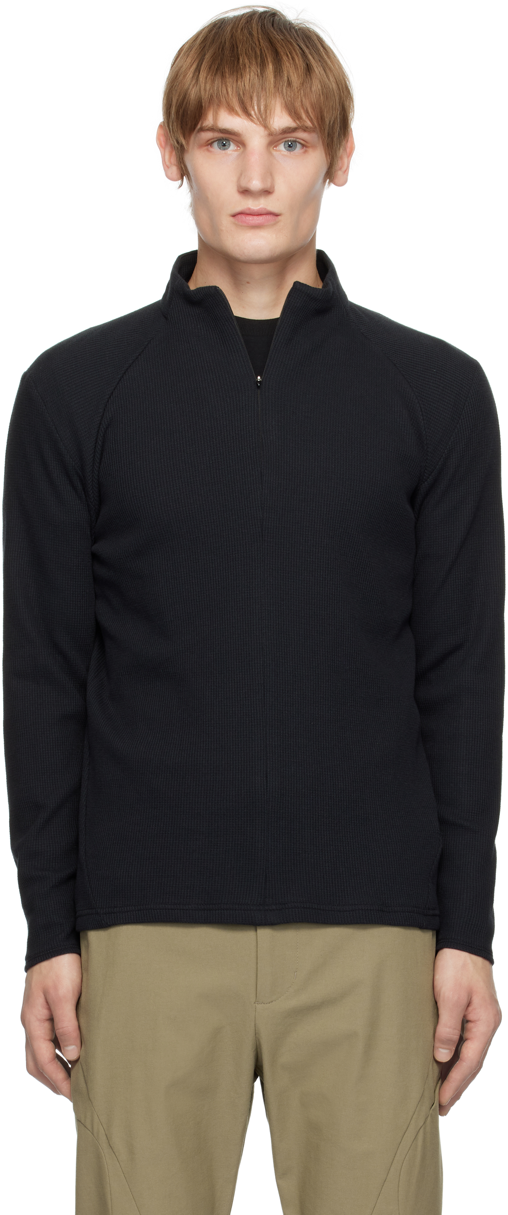 POST ARCHIVE FACTION (PAF) Black 7.0 Right Long Sleeve Sweatshirt