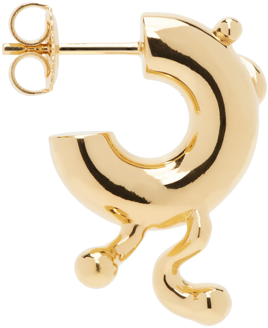 Maria Black: Gold Potsdamer Hoop Single Earring | SSENSE