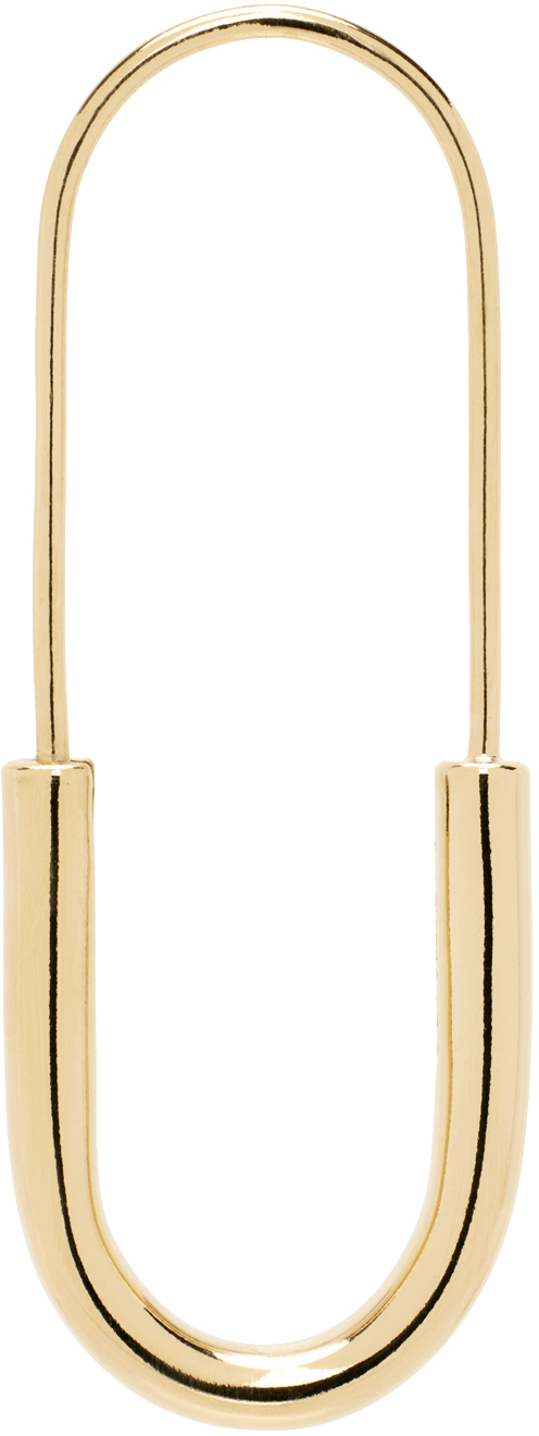 Shop Maria Black Gold Chance Single Earring In Goldplated