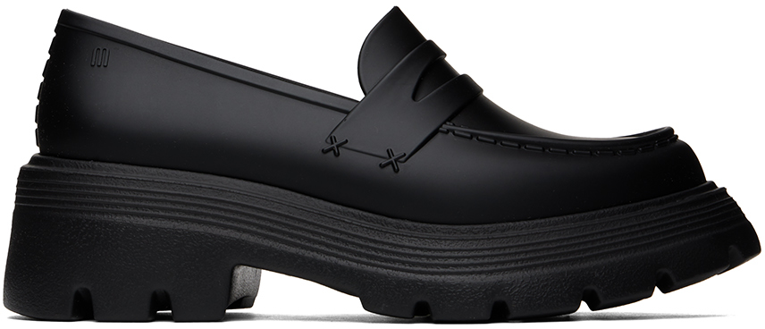 Shop Melissa Black Royal Loafers In Ba838 Black