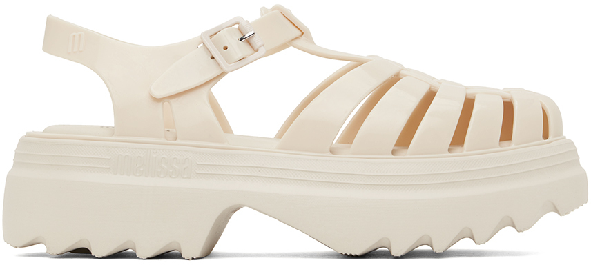 Shop Melissa Beige Possession Platform Ii Sandals In Ax283 White