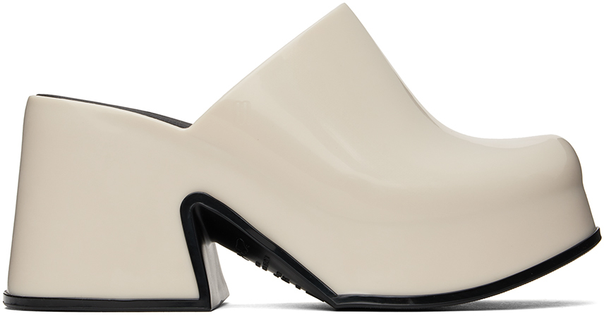 Shop Melissa Off-white Mia Heels In Ax546 White