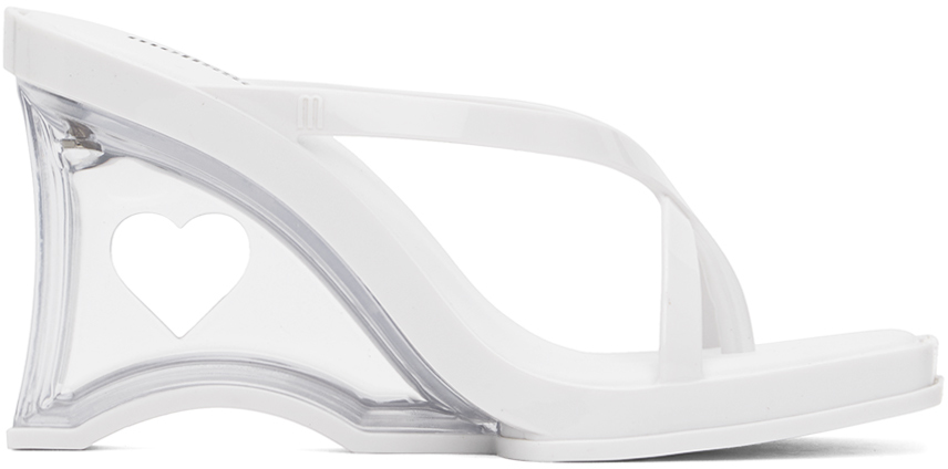 Melissa White Glass Heels In Aw748 White