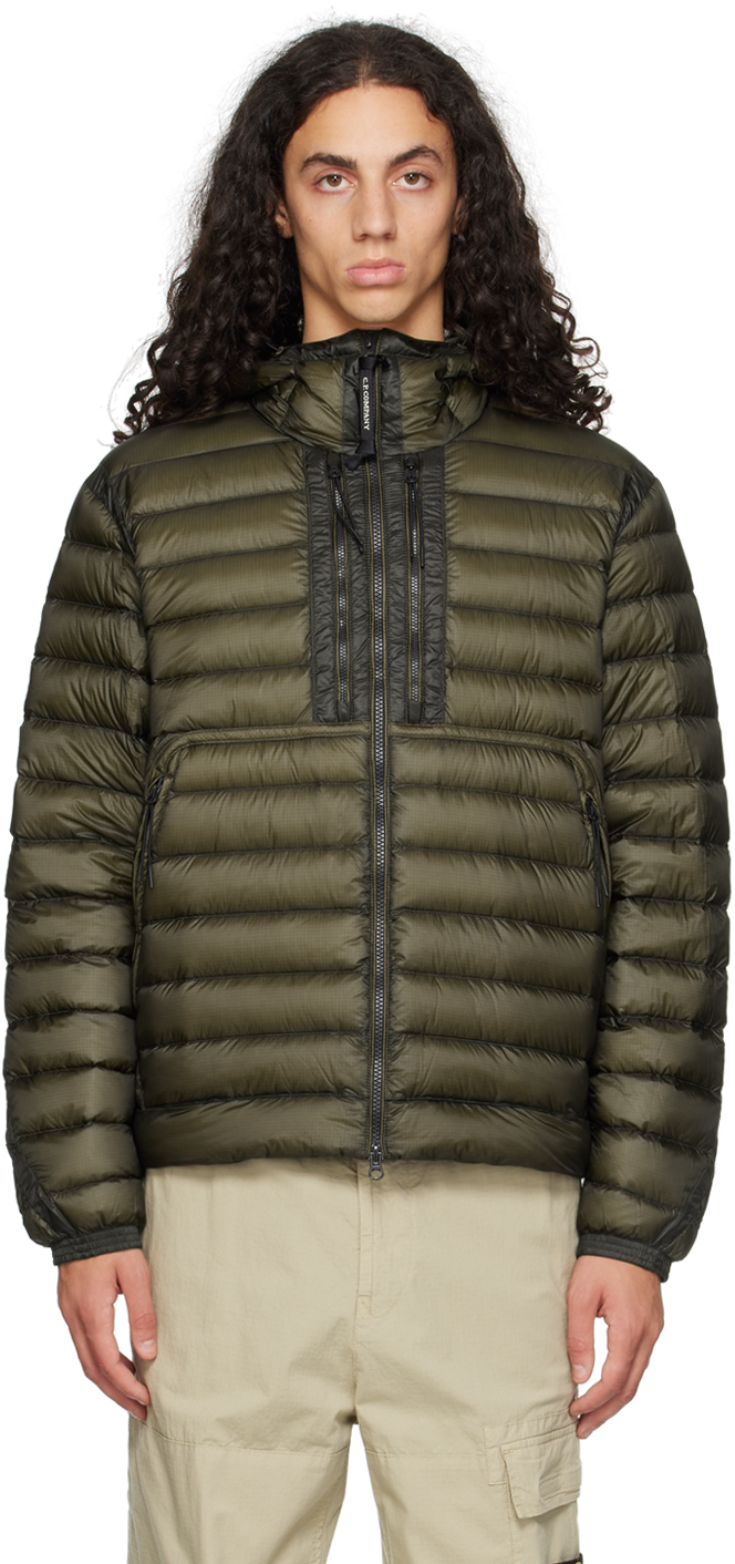 Shop C.p. Company Green D.d. Shell Down Jacket In 674 Grape Leaf