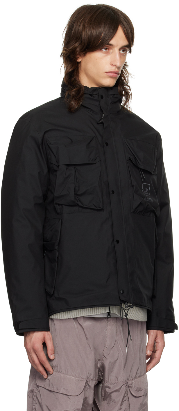 C.p. Company Black Gore-tex Infinium™ Utility Down Jacket In 999 Black