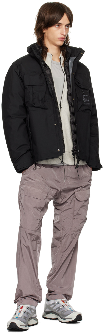 C.p. Company Black Gore-tex Infinium™ Utility Down Jacket In 999 Black