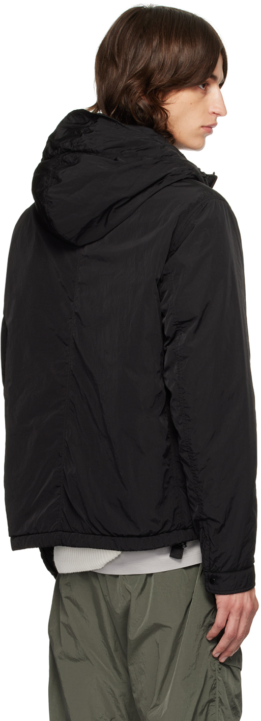 C.p. Company Shell-r Goggle Jacket Drawstring Detail In 999 Black