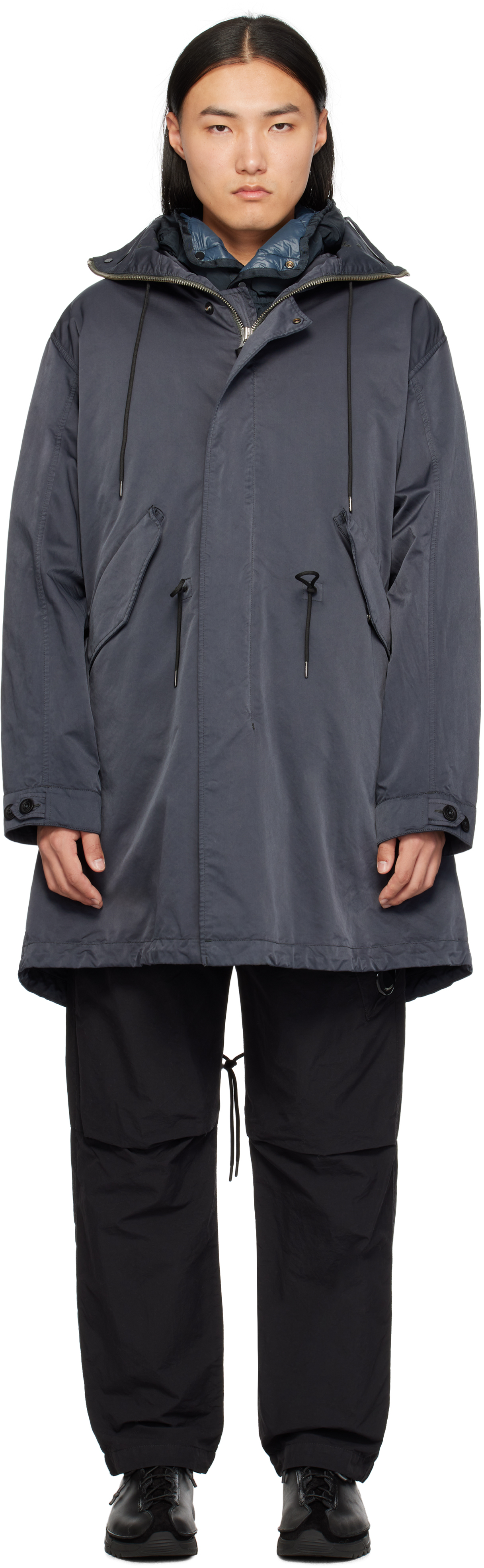 C. P. Company Black Micro Kei Explorer Parka Down Coat