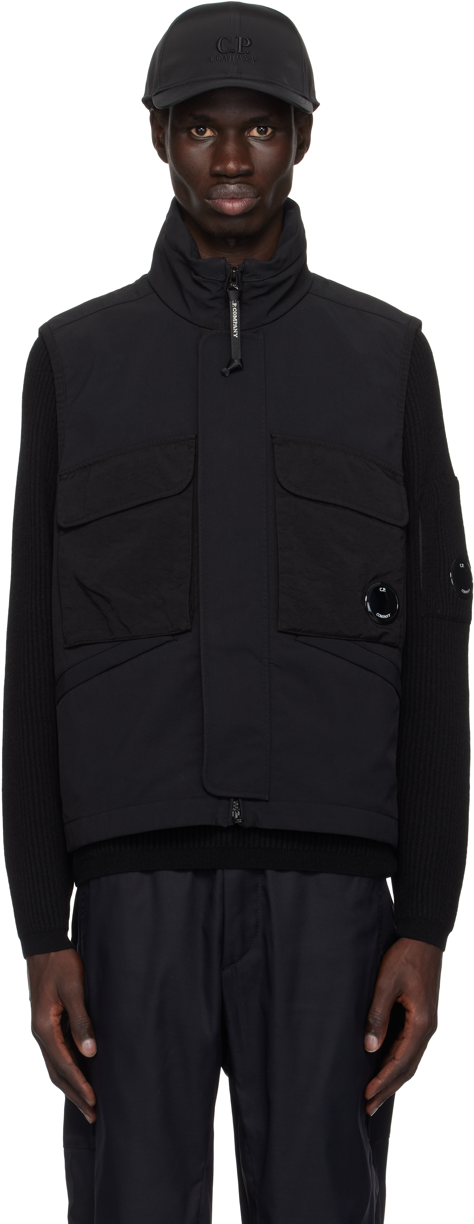 Shop C.p. Company Black Gd Shell Vest In 999 Black