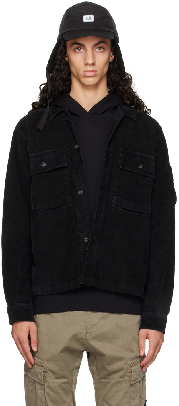 Shop C.p. Company Black Lens Shirt In 999 Black