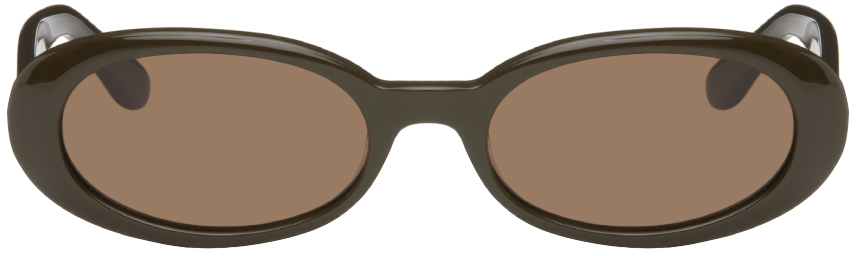 Shop Dmy By Dmy Khaki Valentina Sunglasses In Chocolate Brown