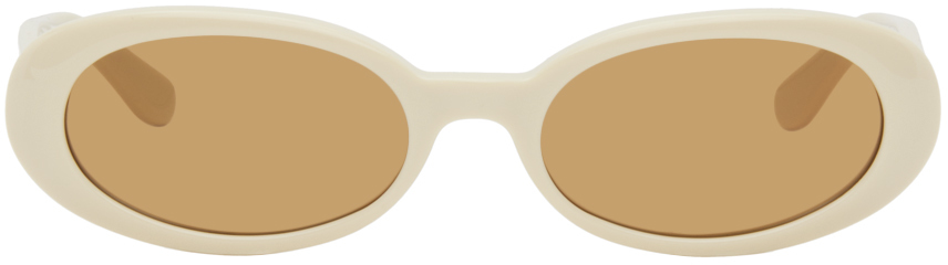 Shop Dmy By Dmy Off-white Valentina Sunglasses In Ivory
