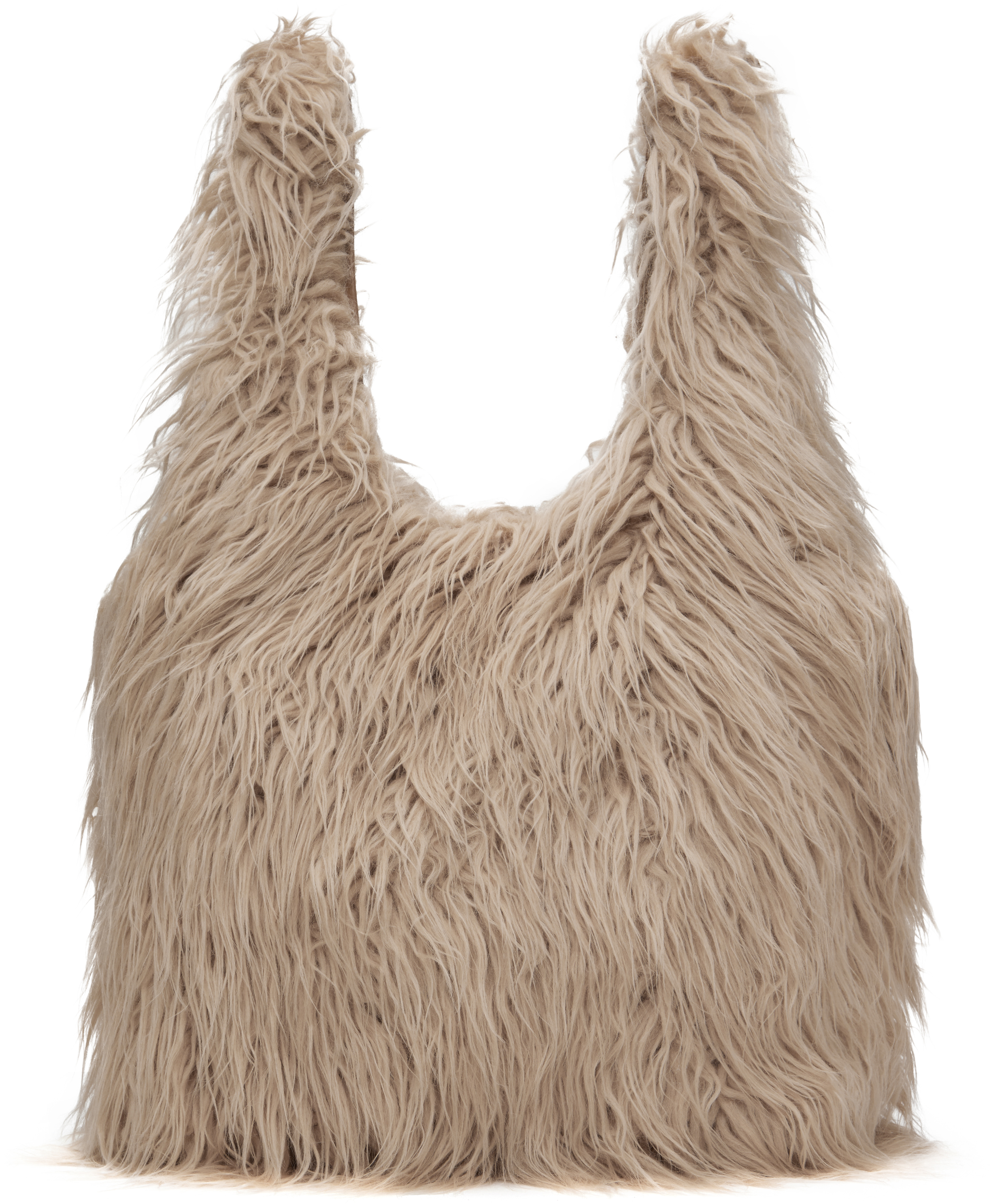 Dries Van Noten Beige Fluffy Tote In 005 Ecru