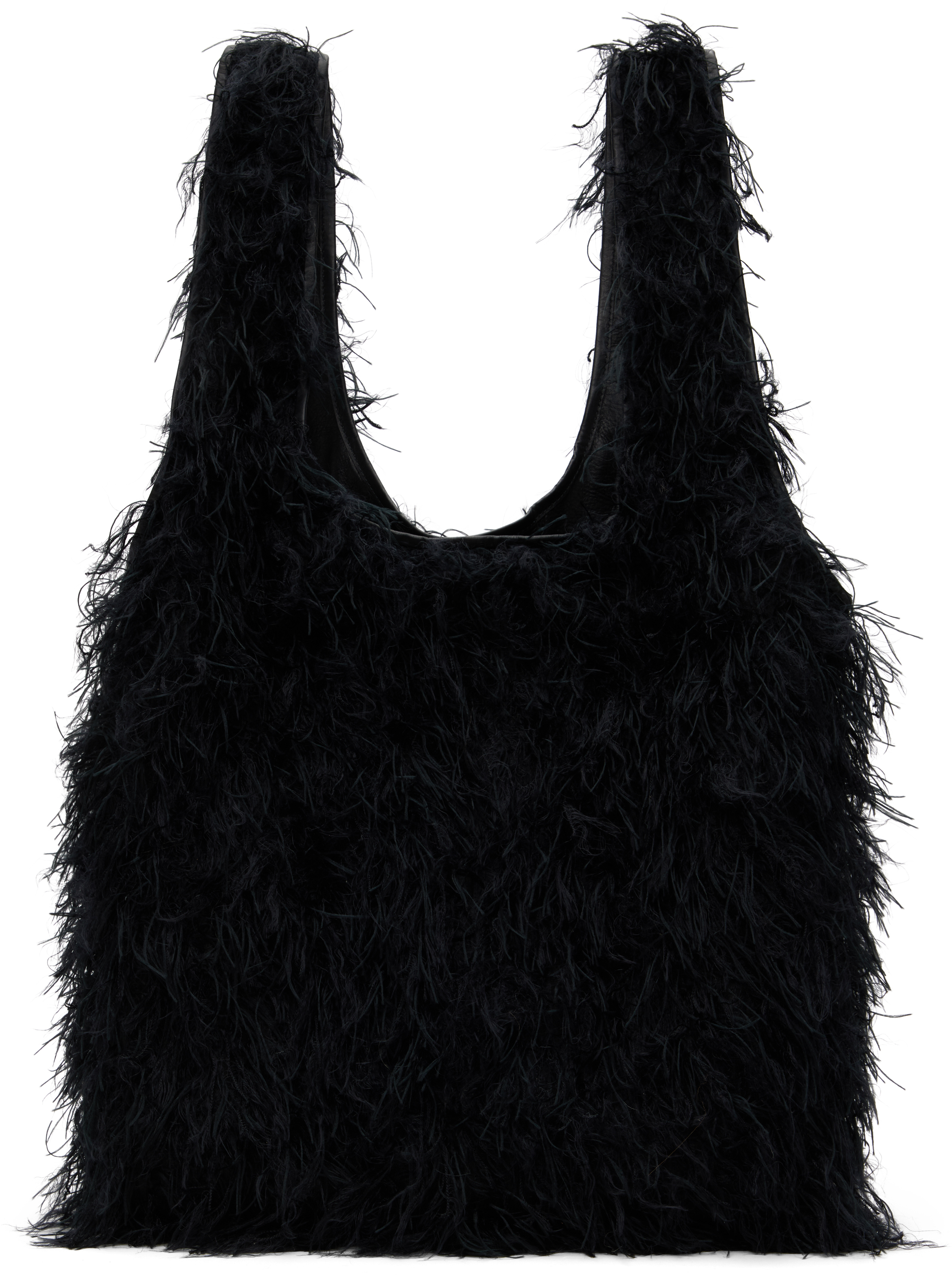 Black Fluffy Tote