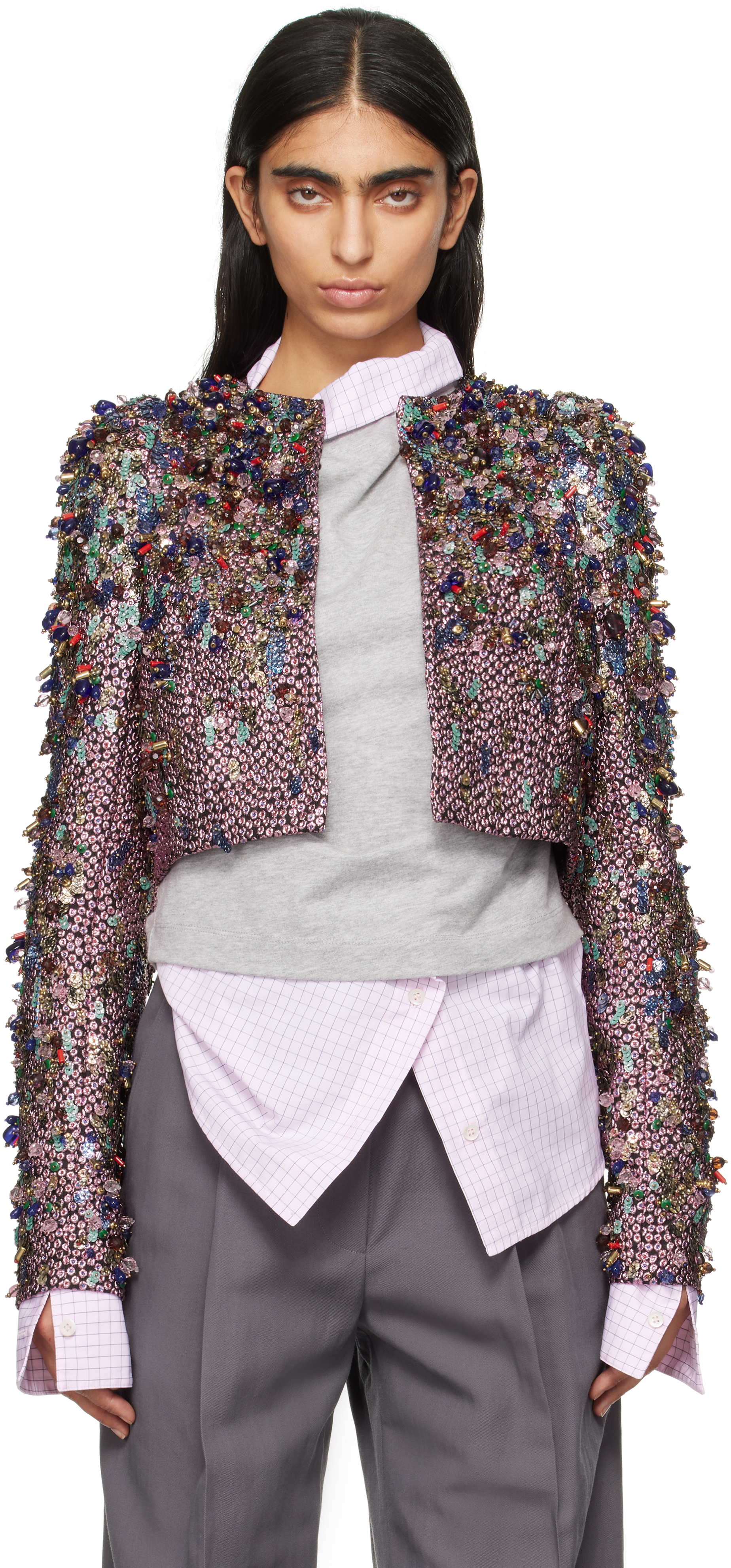 Pink Embellished Jacket