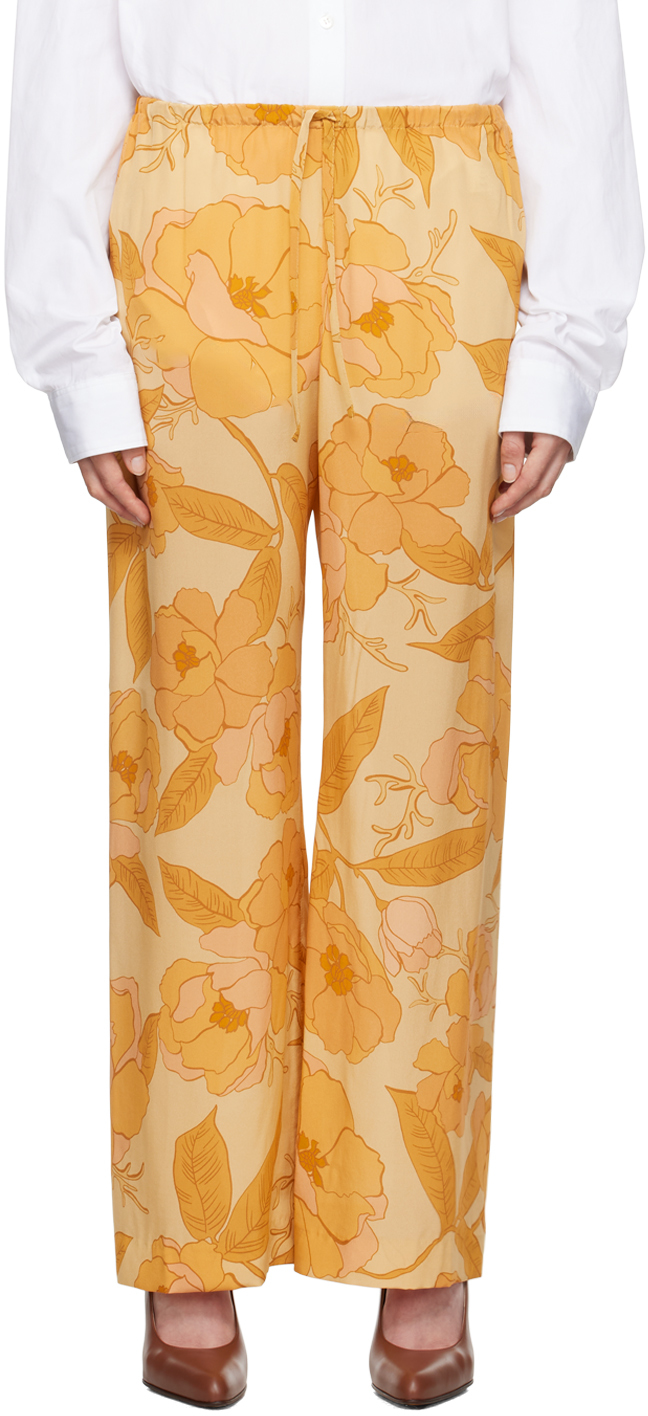 Yellow Silk Trousers