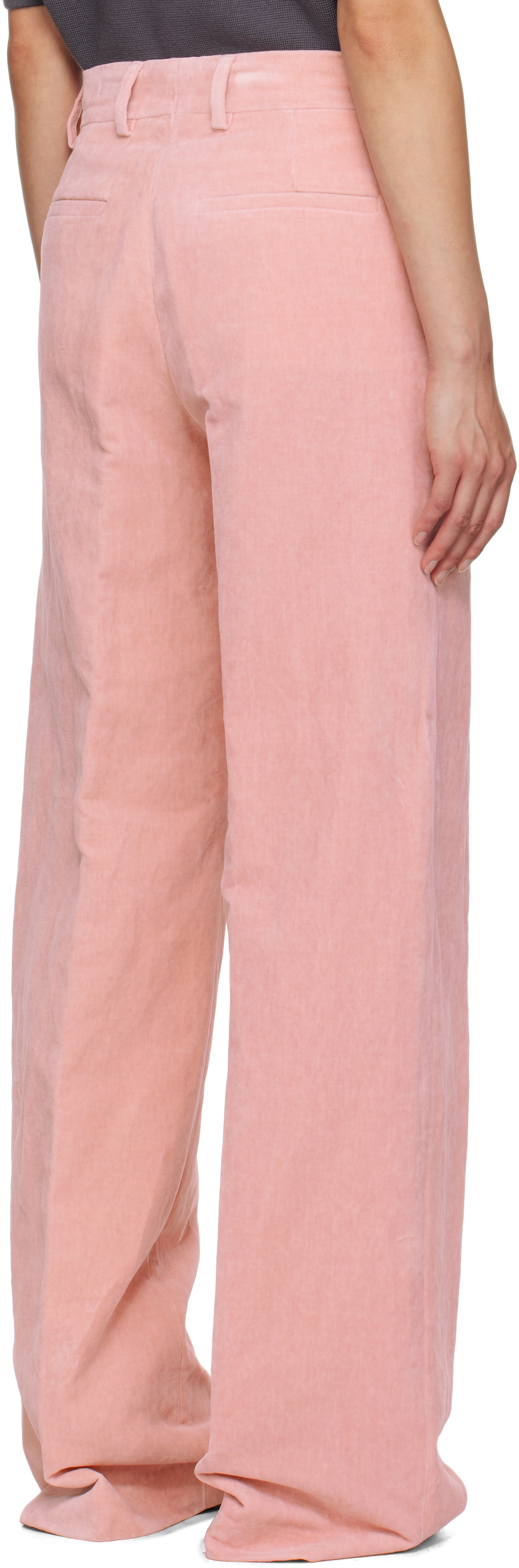 Dries Van Noten Trousers Featuring Back Pocket And Wide Leg In 313 Lpink